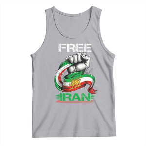 Free Iran Tank Top Iran Lion Sun Flag Fist TS10 Athletic Heather Print Your Wear