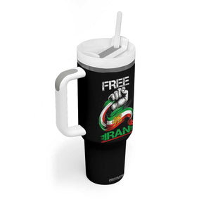 Free Iran Tumbler With Handle Iran Lion Sun Flag Fist TS10 Print Your Wear