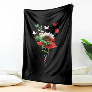 Free Iran Protest Throw Blanket Sunflower Flag TS10 Print Your Wear