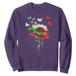 Free Iran Protest Sweatshirt Sunflower Flag TS10 Purple Print Your Wear