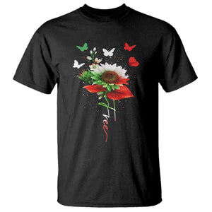 Free Iran Protest T Shirt Sunflower Flag TS10 Black Print Your Wear