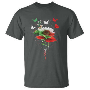Free Iran Protest T Shirt Sunflower Flag TS10 Dark Heather Print Your Wear