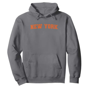 New York Hoodie Vintage Varsity Sports Throwback Design TS10 Charcoal Print Your Wear