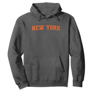 New York Hoodie Vintage Varsity Sports Throwback Design TS10 Dark Heather Print Your Wear