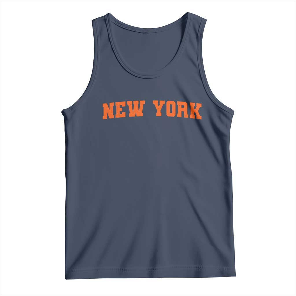New York Tank Top Vintage Varsity Sports Throwback Design TS10 Navy Print Your Wear