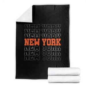 Vintage New York Throw Blanket Name Retro Design TS10 Black Print Your Wear