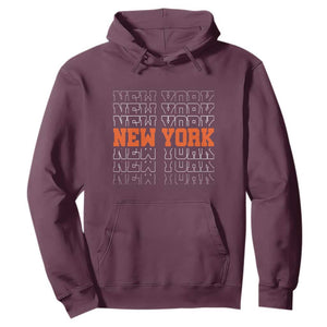 Vintage New York Hoodie Name Retro Design TS10 Maroon Print Your Wear