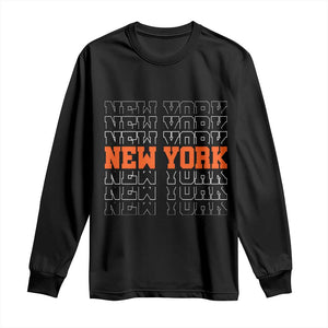 Vintage New York Long Sleeve Shirt Name Retro Design TS10 Black Print Your Wear