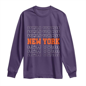Vintage New York Long Sleeve Shirt Name Retro Design TS10 Purple Print Your Wear