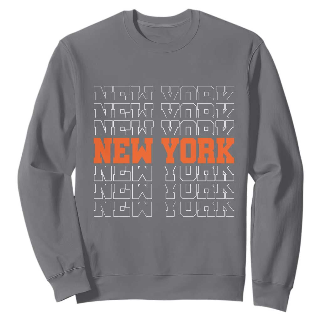 Vintage New York Sweatshirt Name Retro Design TS10 Charcoal Print Your Wear