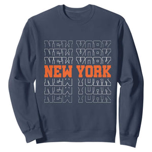 Vintage New York Sweatshirt Name Retro Design TS10 Navy Print Your Wear
