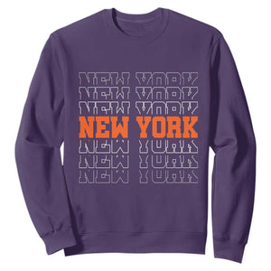 Vintage New York Sweatshirt Name Retro Design TS10 Purple Print Your Wear