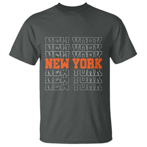 Vintage New York T Shirt Name Retro Design TS10 Dark Heather Print Your Wear