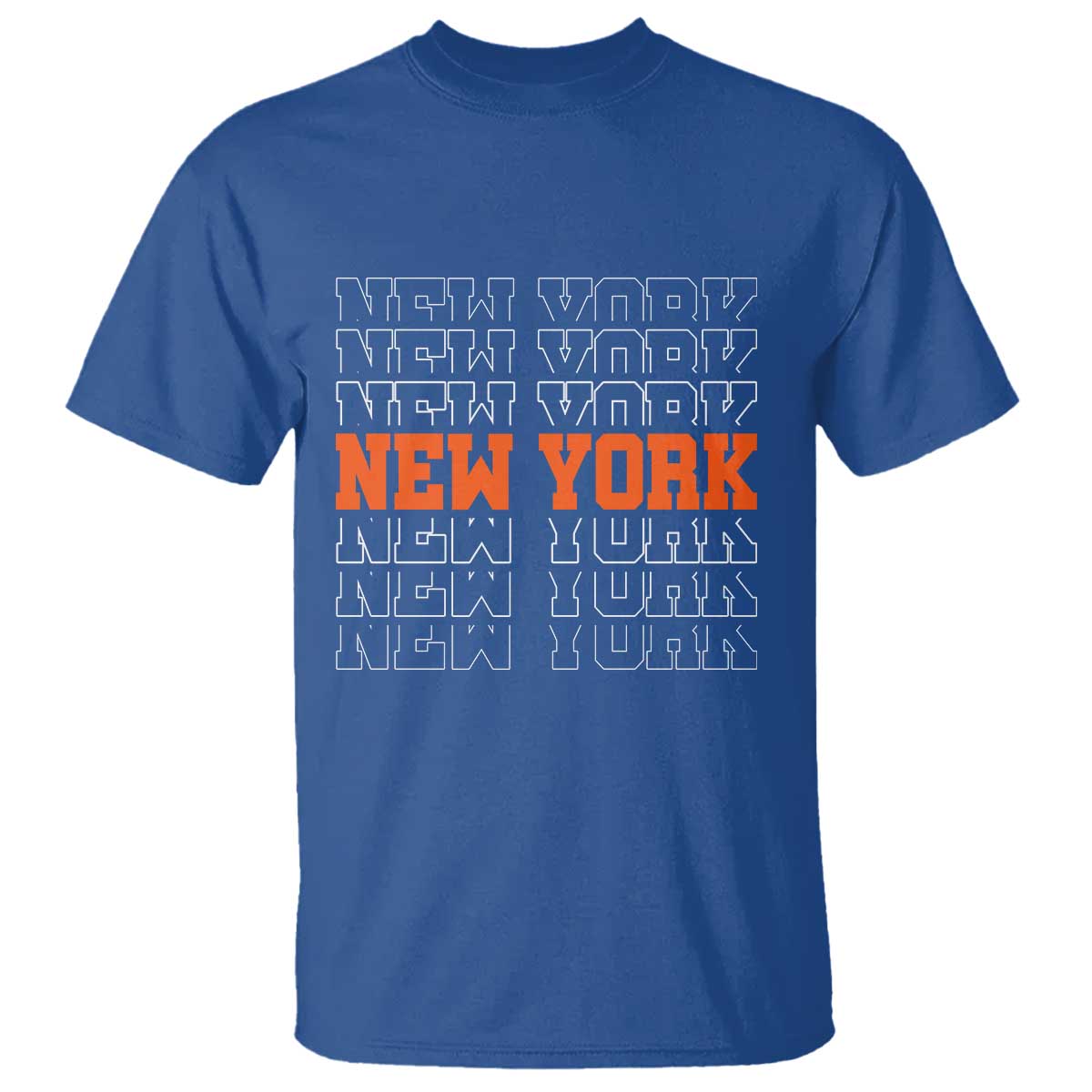 Vintage New York T Shirt Name Retro Design TS10 Royal Blue Print Your Wear