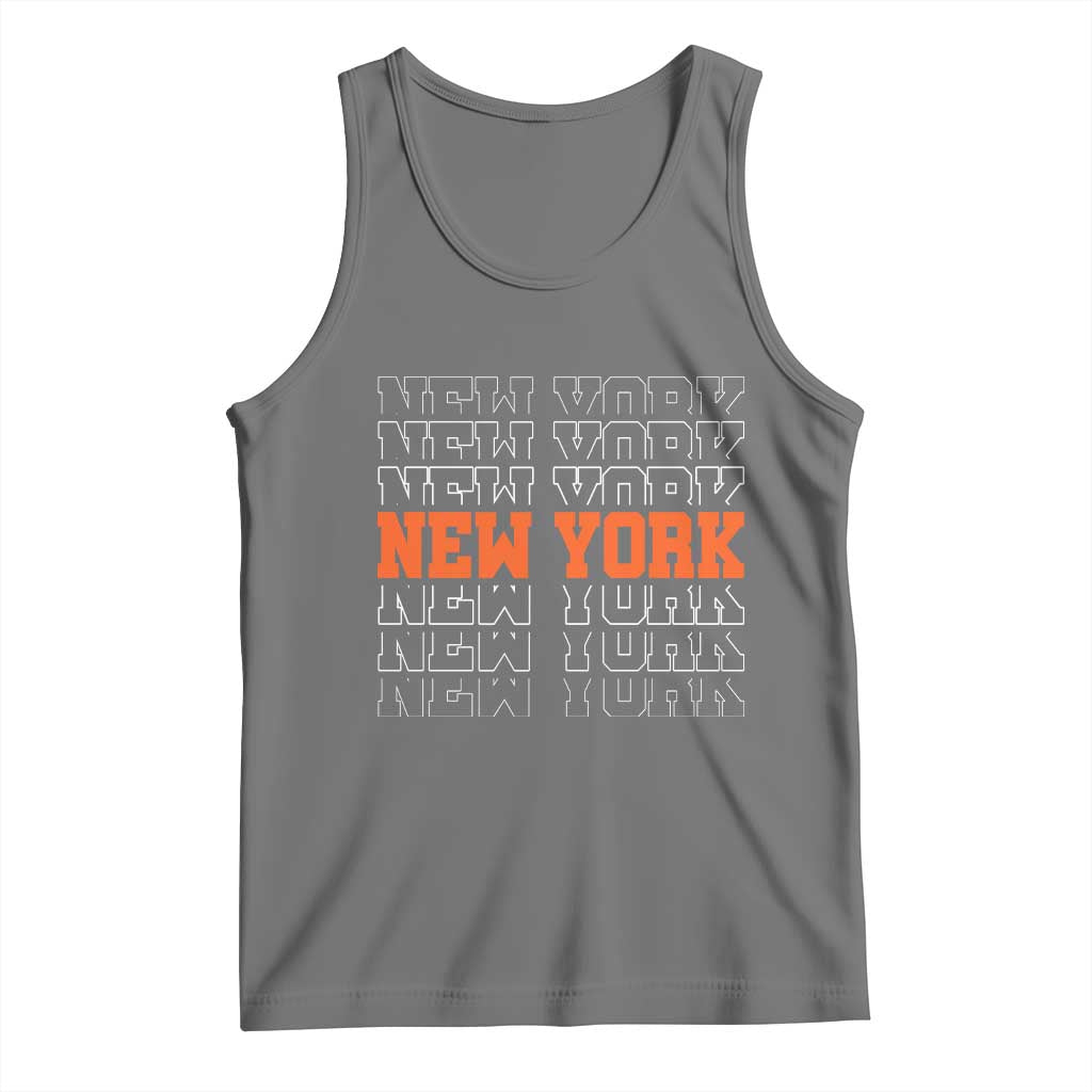Vintage New York Tank Top Name Retro Design TS10 Black Heather Print Your Wear