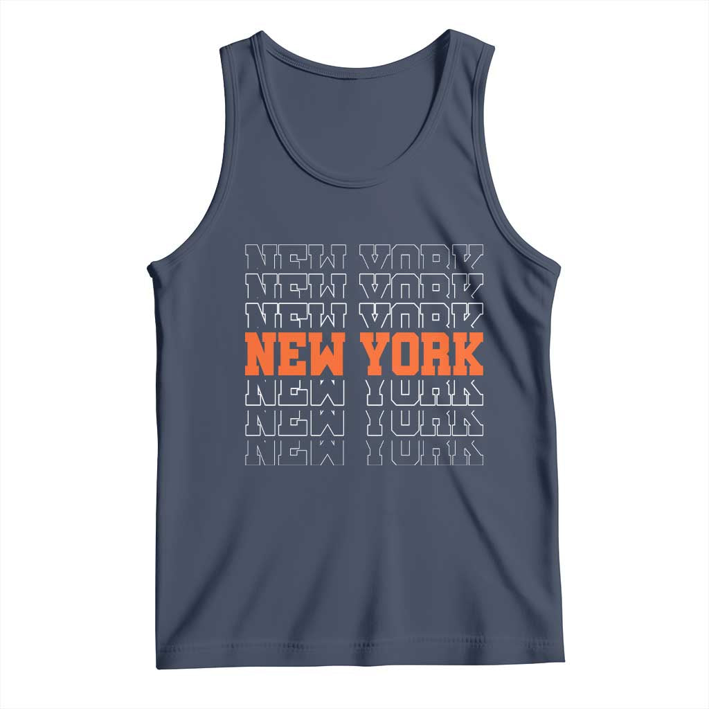 Vintage New York Tank Top Name Retro Design TS10 Navy Print Your Wear