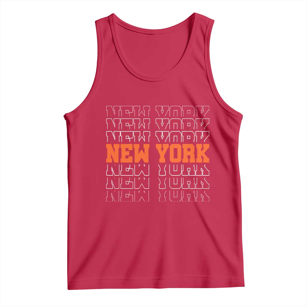 Vintage New York Tank Top Name Retro Design TS10 Red Print Your Wear