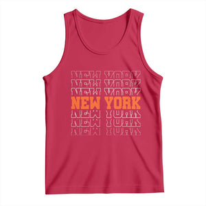 Vintage New York Tank Top Name Retro Design TS10 Red Print Your Wear