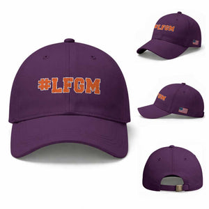 LFGM Baseball Cap Vintage Retro Throwback Design TS10 Baseball Cap Universal Fit Purple Print Your Wear