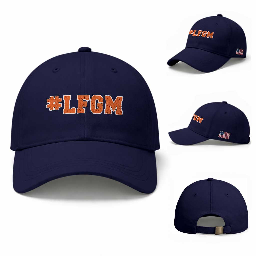 LFGM Baseball Cap Vintage Retro Throwback Design TS10 Baseball Cap Universal Fit Dark Blue Print Your Wear