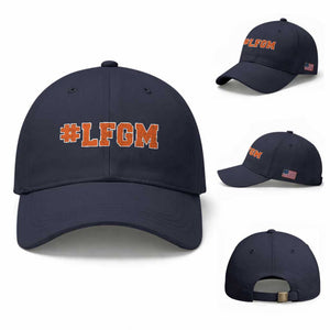 LFGM Baseball Cap Vintage Retro Throwback Design TS10 Baseball Cap Universal Fit Navy Print Your Wear