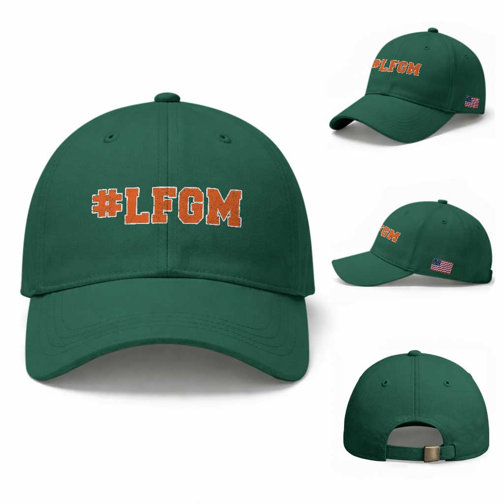 LFGM Baseball Cap Vintage Retro Throwback Design TS10 Baseball Cap Universal Fit Irish Green Print Your Wear
