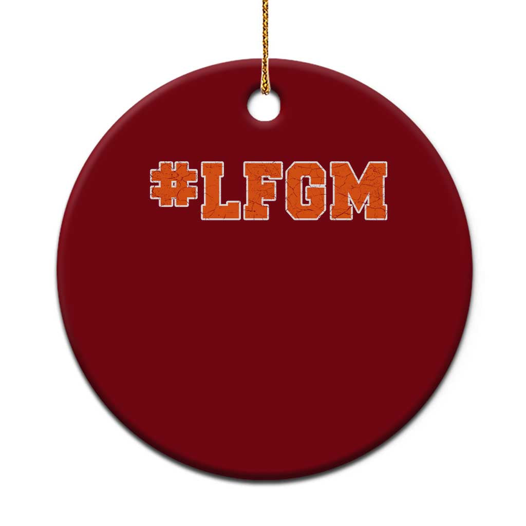 LFGM Ceramic Ornament Vintage Retro Throwback Design TS10 1pc Red Print Your Wear
