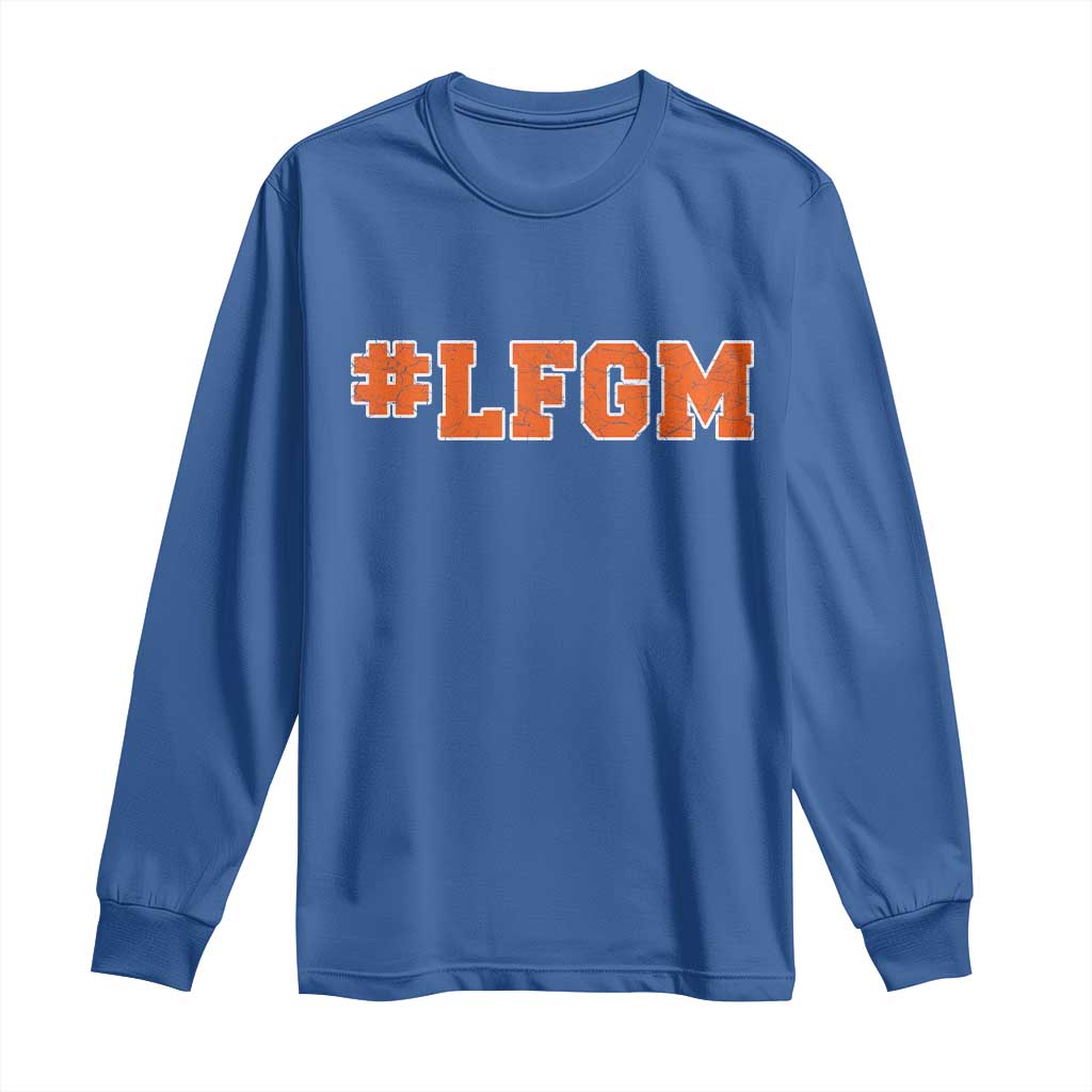 LFGM Long Sleeve Shirt Vintage Retro Throwback Design TS10 Royal Blue Print Your Wear