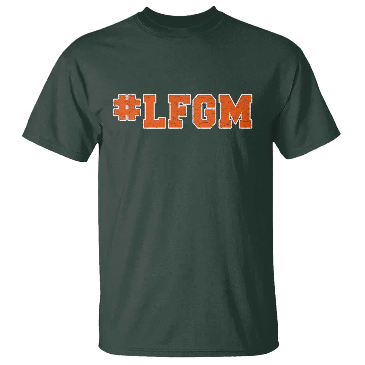 LFGM T Shirt Vintage Retro Throwback Design TS10 Dark Forest Green Print Your Wear