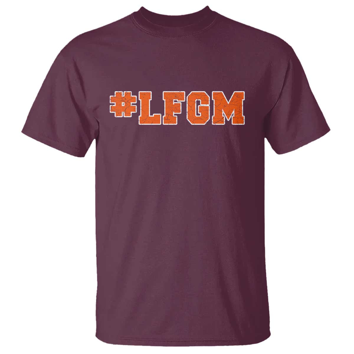 LFGM T Shirt Vintage Retro Throwback Design TS10 Maroon Print Your Wear