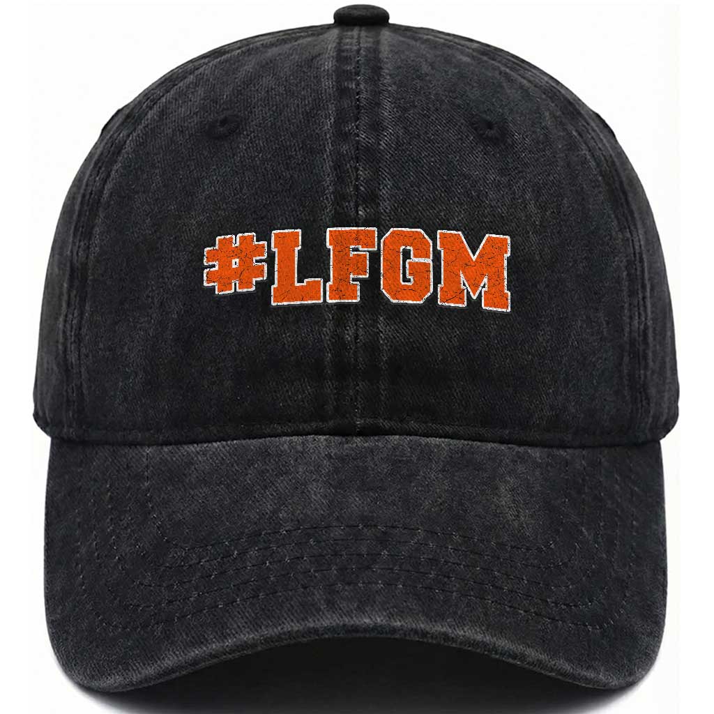 LFGM Washed Cotton Baseball Cap Vintage Retro Throwback Design TS10 Print Your Wear