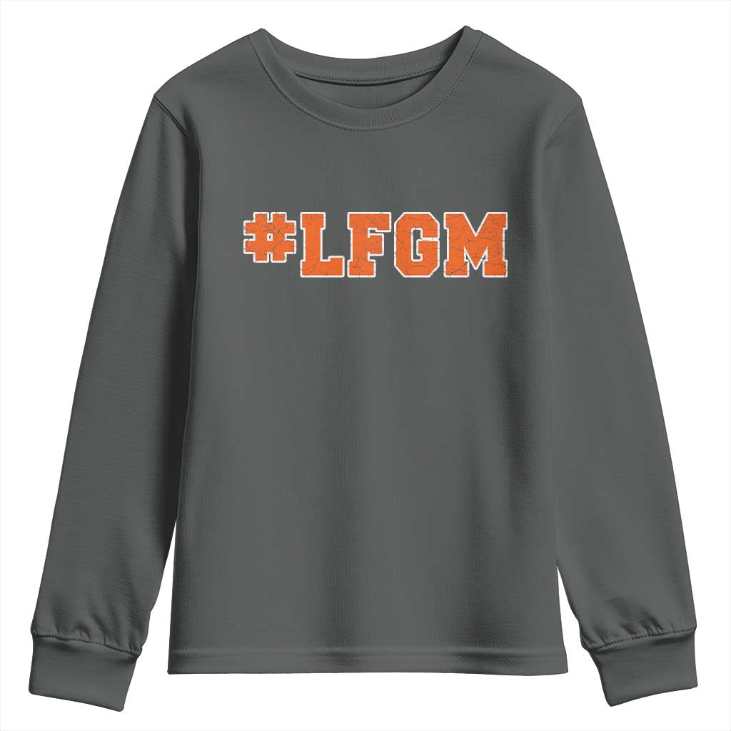 LFGM Youth Sweatshirt Vintage Retro Throwback Design TS10 Dark Heather Print Your Wear