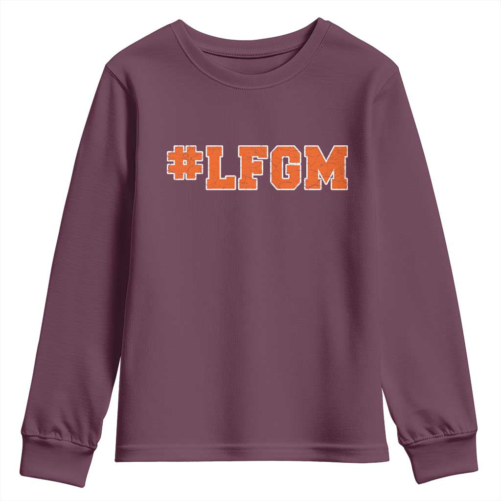 LFGM Youth Sweatshirt Vintage Retro Throwback Design TS10 Maroon Print Your Wear