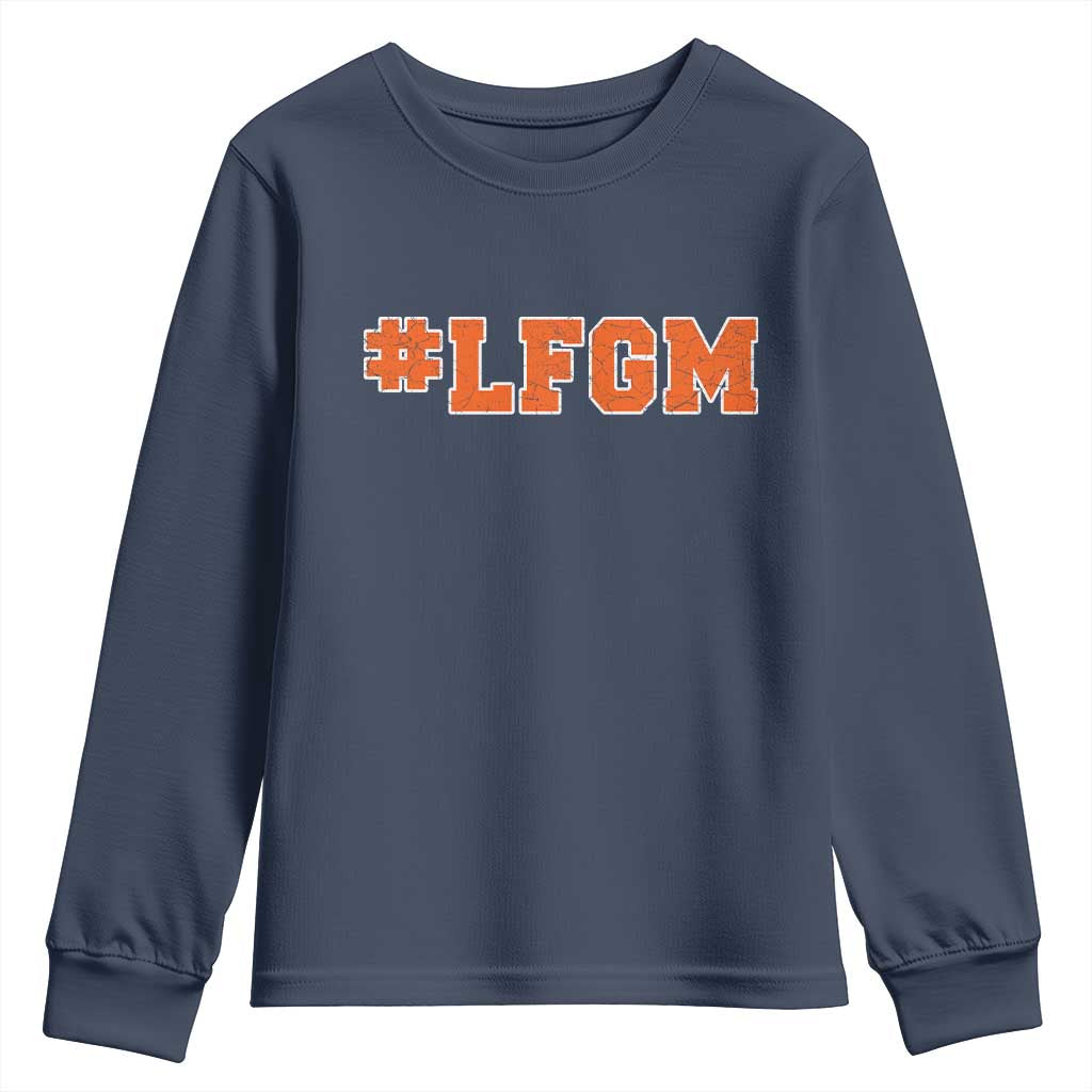 LFGM Youth Sweatshirt Vintage Retro Throwback Design TS10 Navy Print Your Wear