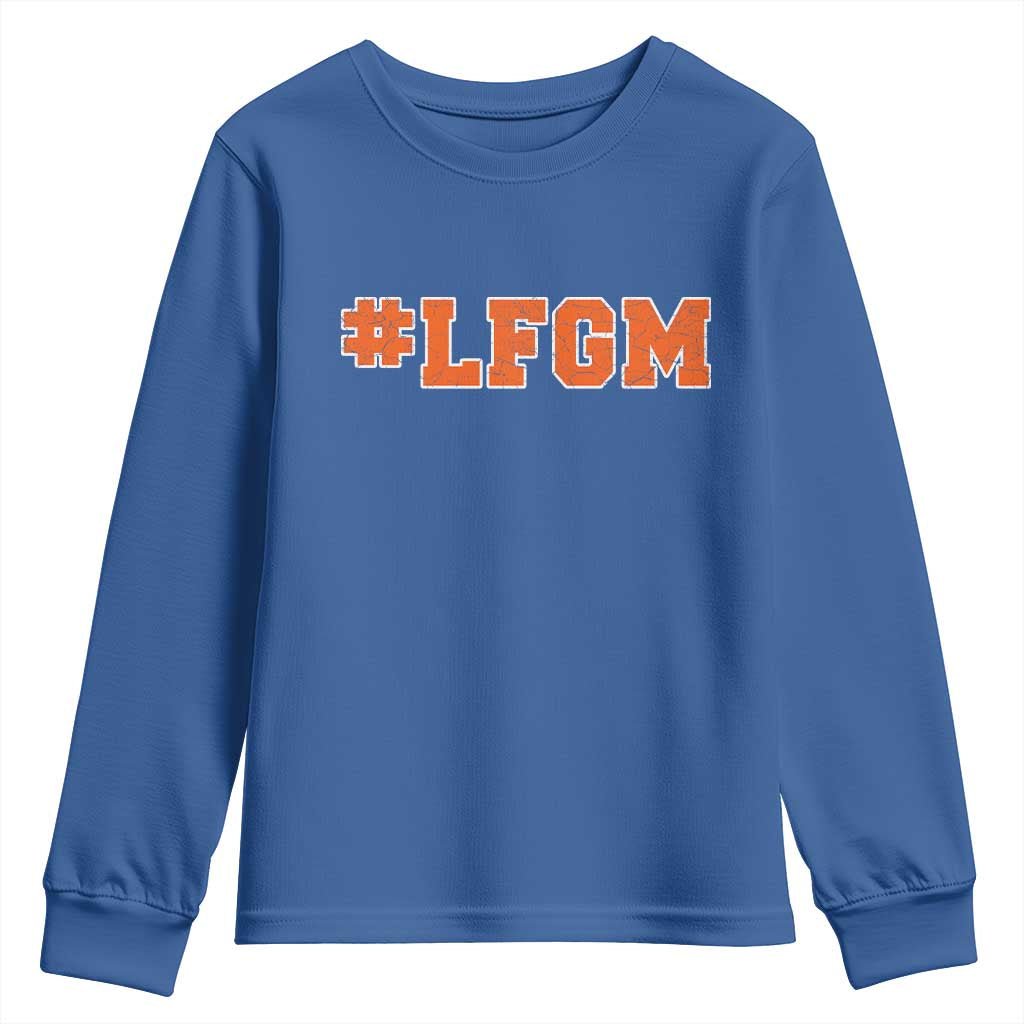 LFGM Youth Sweatshirt Vintage Retro Throwback Design TS10 Royal Blue Print Your Wear