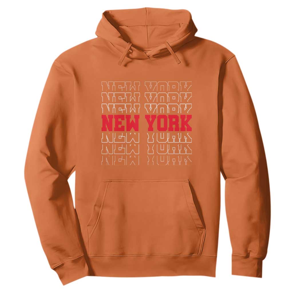 New York Vintage Hoodie State Pride Classic Throwback Design TS10 Orange Print Your Wear