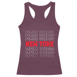 New York Vintage Racerback Tank Top State Pride Classic Throwback Design TS10 Maroon Print Your Wear