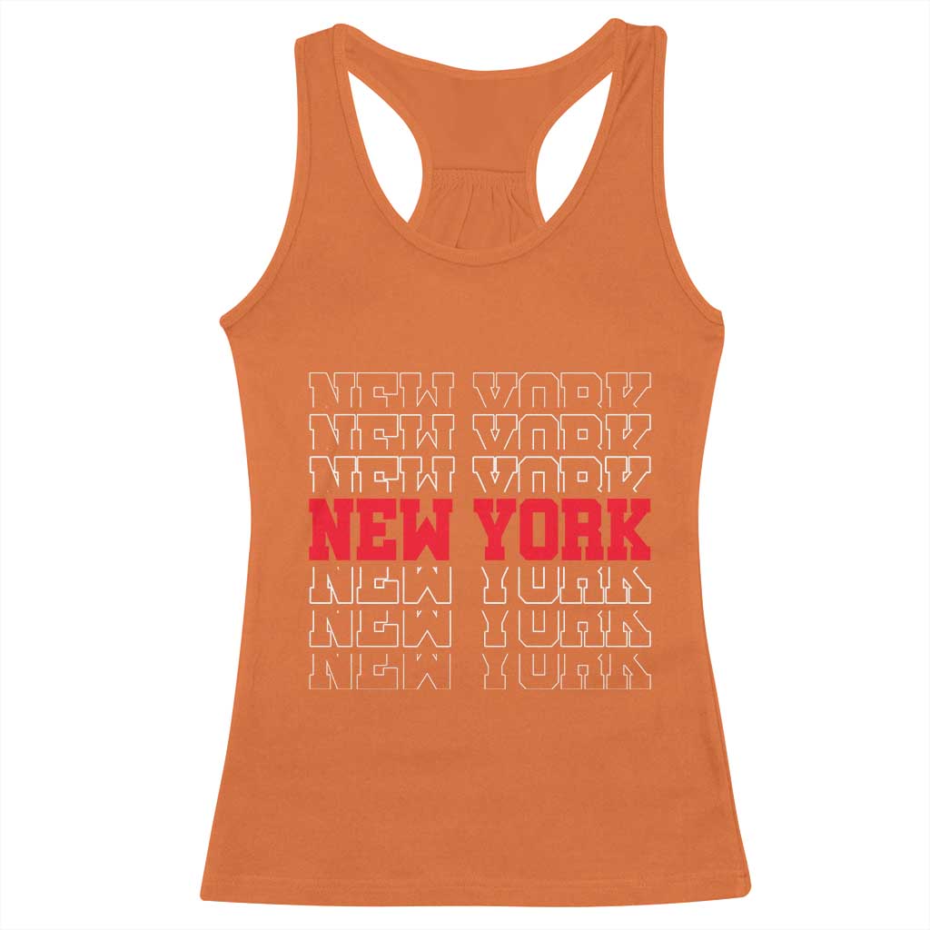 New York Vintage Racerback Tank Top State Pride Classic Throwback Design TS10 Orange Print Your Wear