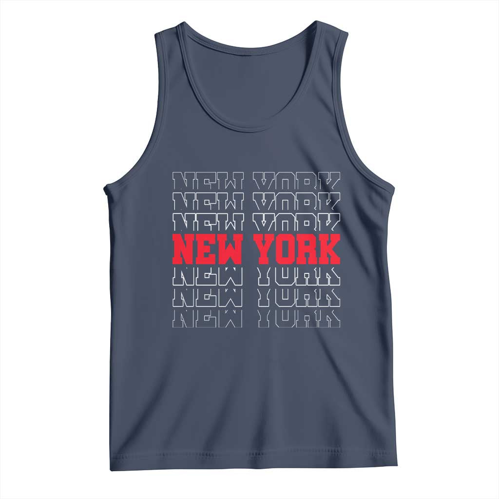 New York Vintage Tank Top State Pride Classic Throwback Design TS10 Navy Print Your Wear