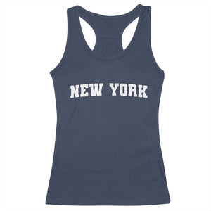 New York Vintage Varsity Sports Racerback Tank Top State Pride TS10 Navy Print Your Wear