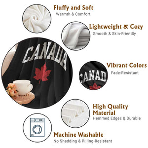 Canada Maple Leaf Throw Blanket Canadian Pride TS10 Print Your Wear
