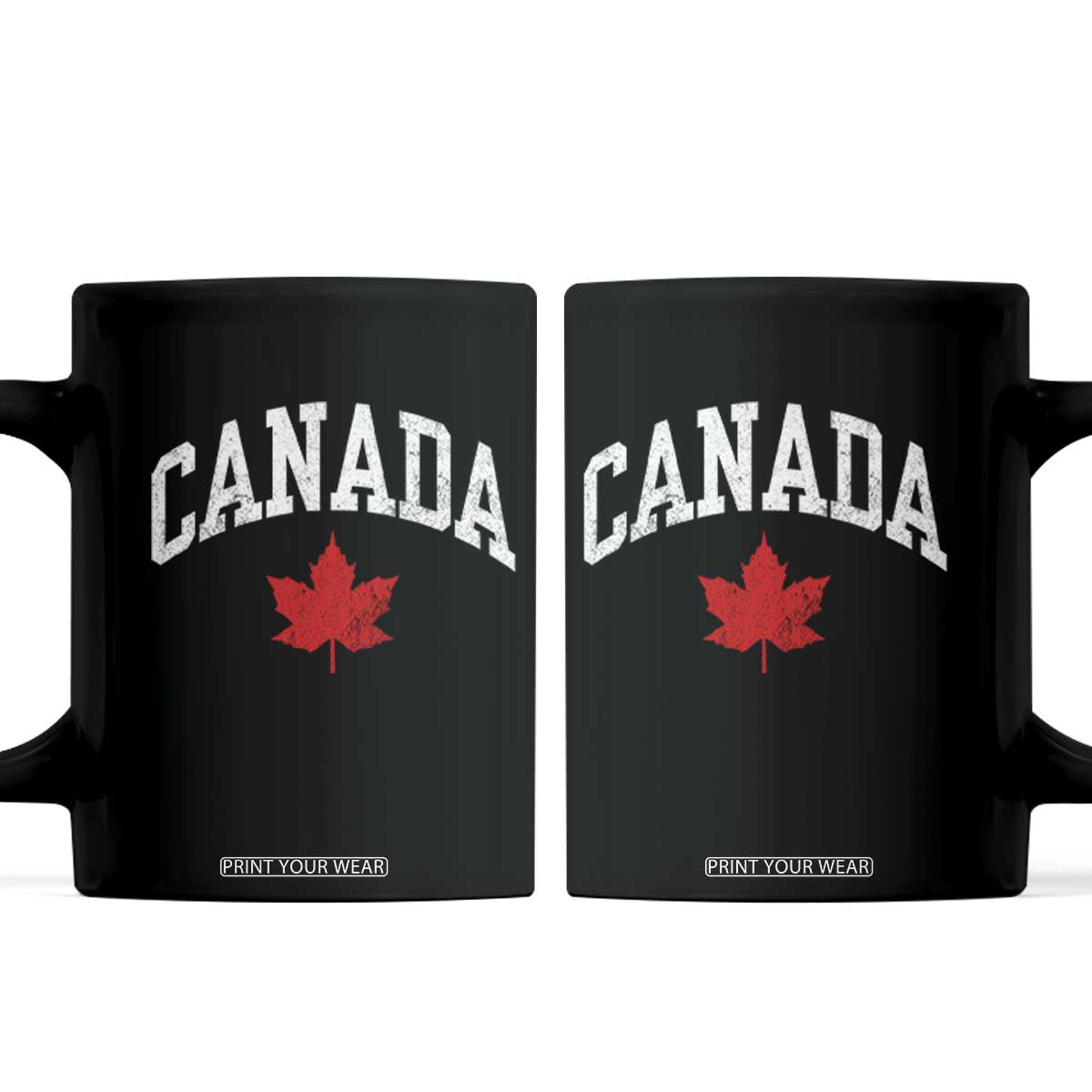 Canada Maple Leaf Coffee Mug Canadian Pride TS10 Black Print Your Wear