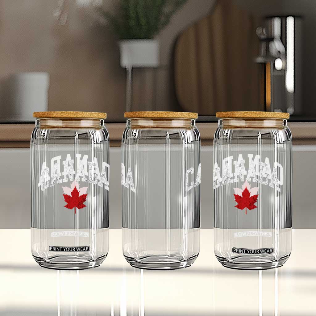 Canada Maple Leaf Glass Can Canadian Pride TS10 Print Your Wear
