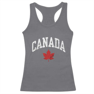 Canada Maple Leaf Racerback Tank Top Canadian Pride TS10 Charcoal Print Your Wear