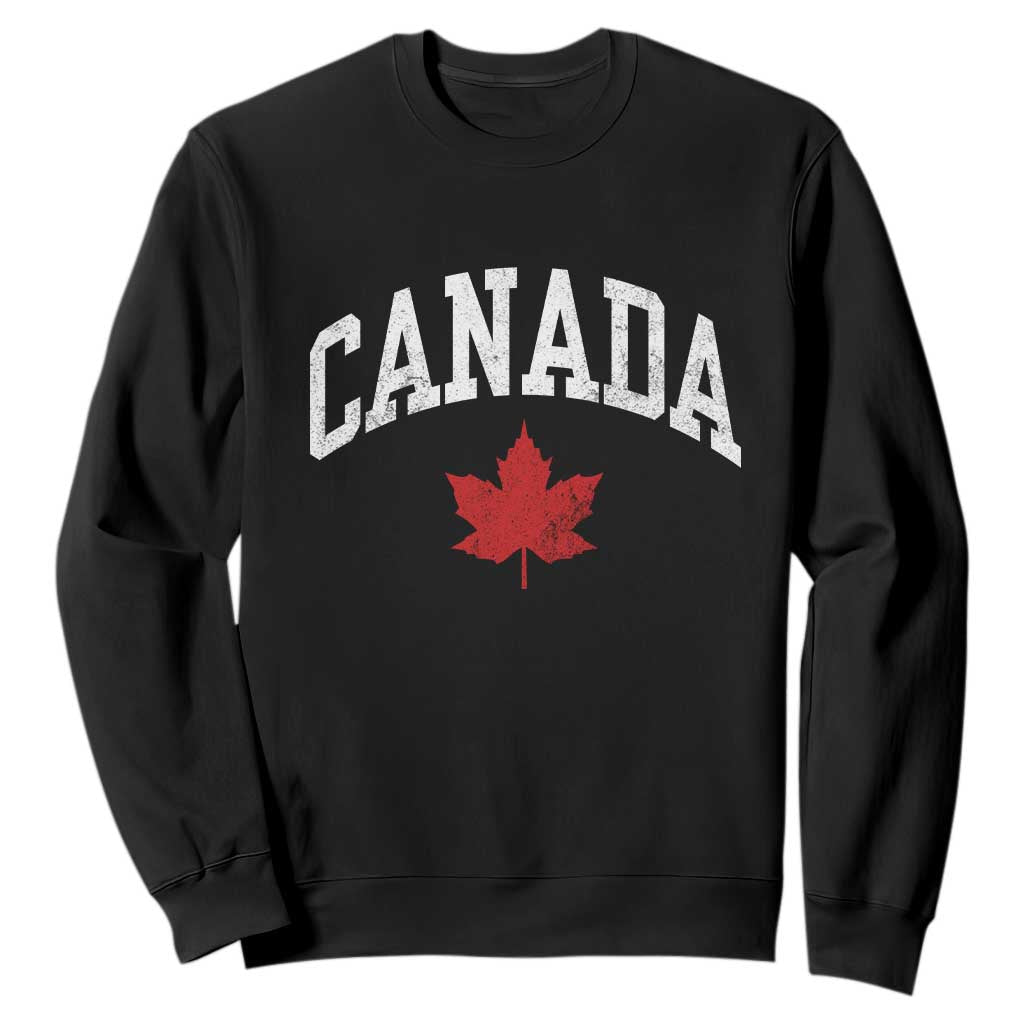 Canada Maple Leaf Sweatshirt Canadian Pride TS10 Black Print Your Wear