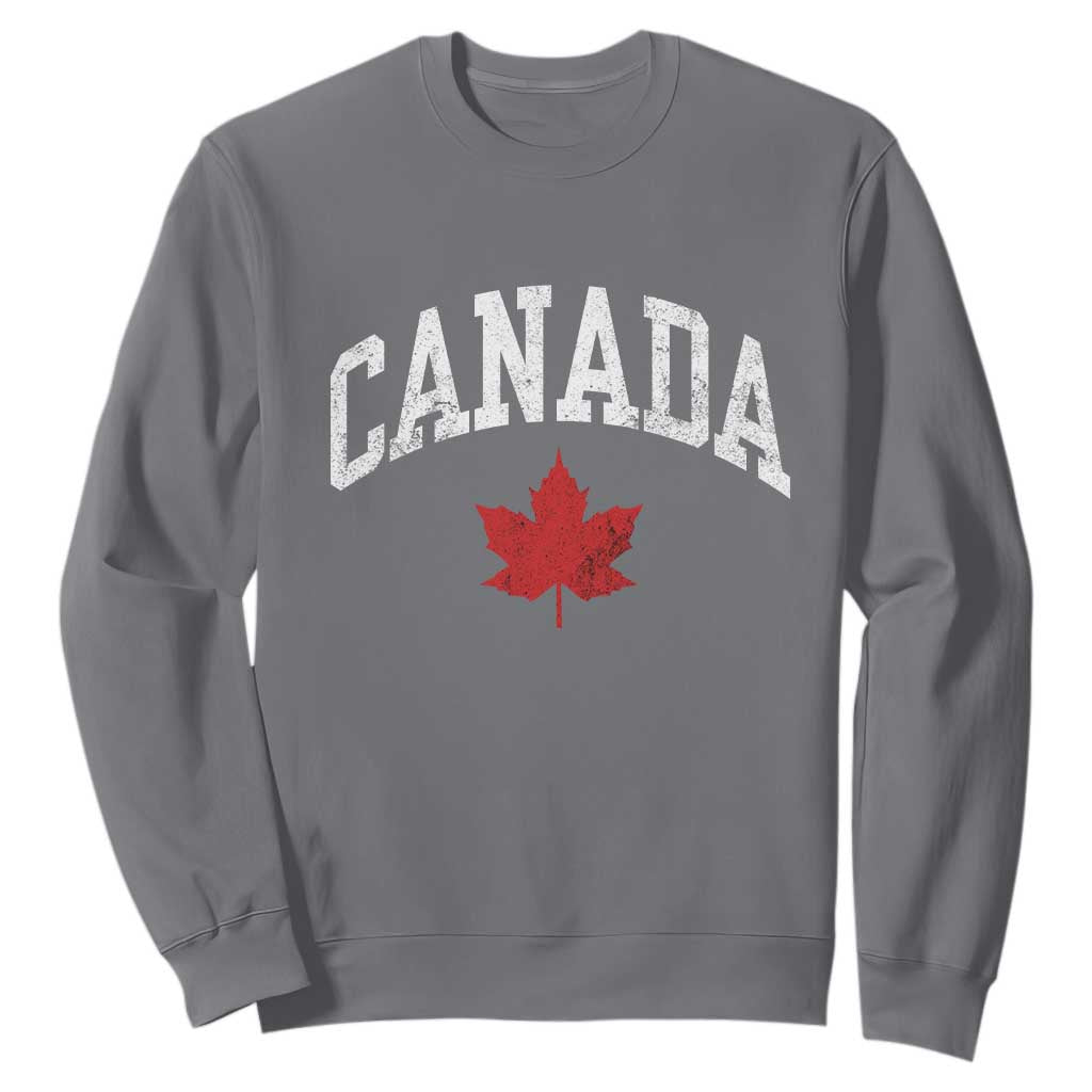 Canada Maple Leaf Sweatshirt Canadian Pride TS10 Charcoal Print Your Wear