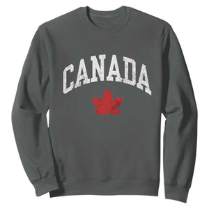 Canada Maple Leaf Sweatshirt Canadian Pride TS10 Dark Heather Print Your Wear