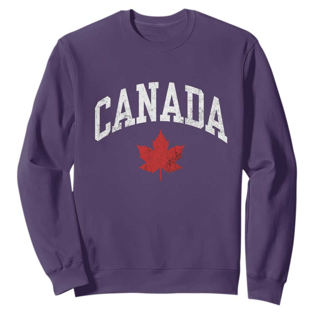 Canada Maple Leaf Sweatshirt Canadian Pride TS10 Purple Print Your Wear