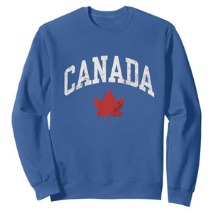 Canada Maple Leaf Sweatshirt Canadian Pride TS10 Royal Blue Print Your Wear