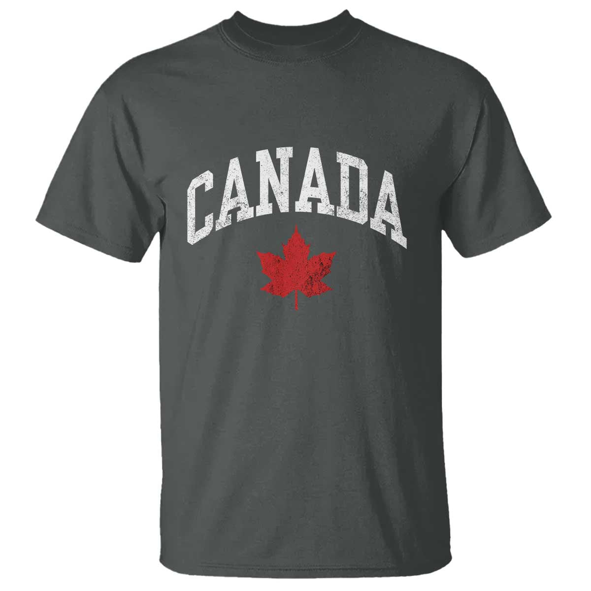 Canada Maple Leaf T Shirt Canadian Pride TS10 Dark Heather Print Your Wear